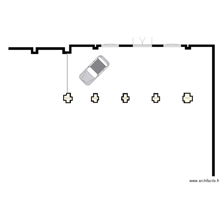 LUCA DE MEO. Plan de 5 pièces et 3 m2