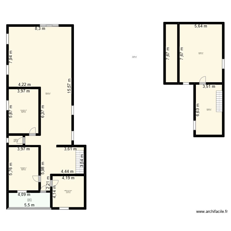 vaudelnay. Plan de 0 pièce et 0 m2