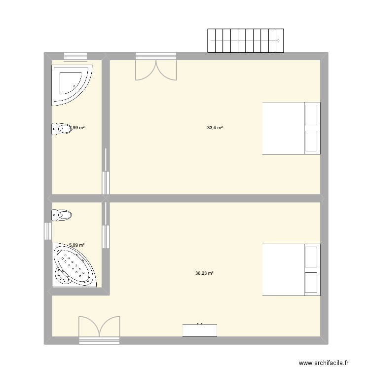 LA PLAINE DES PALMISTES. Plan de 4 pièces et 83 m2