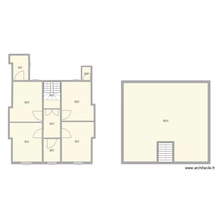 MAS LOUBIER R+2 / COMBLES. Plan de 10  et 166 m²