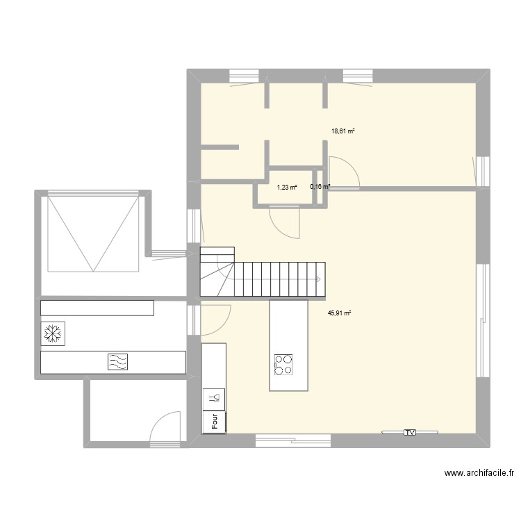 685 Curé Jacquet 2. Plan de 4 pièces et 66 m2