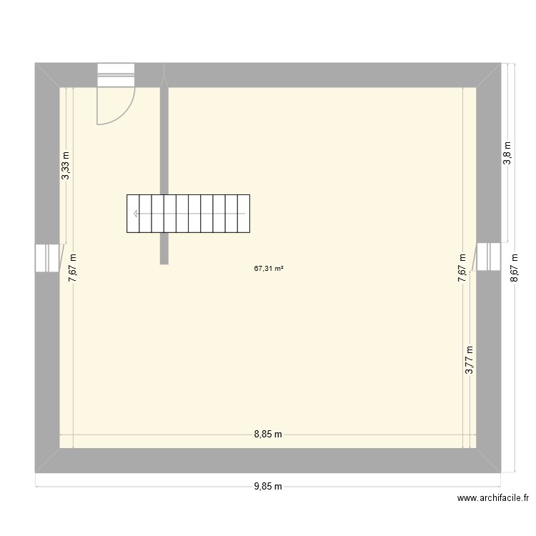 mon chateau 2. Plan de 1 pièce et 67 m2