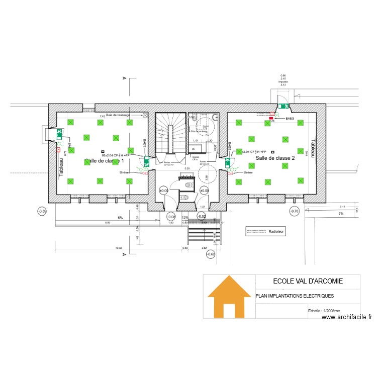 Ecole Val D'Arcomie. Plan de 0 pièce et 0 m2