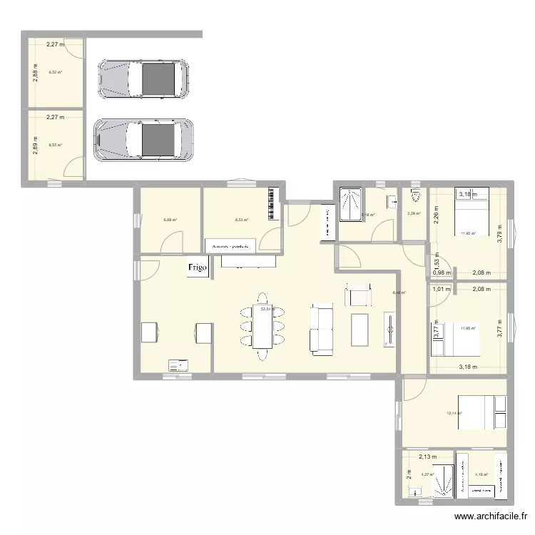 Maison 2. Plan de 