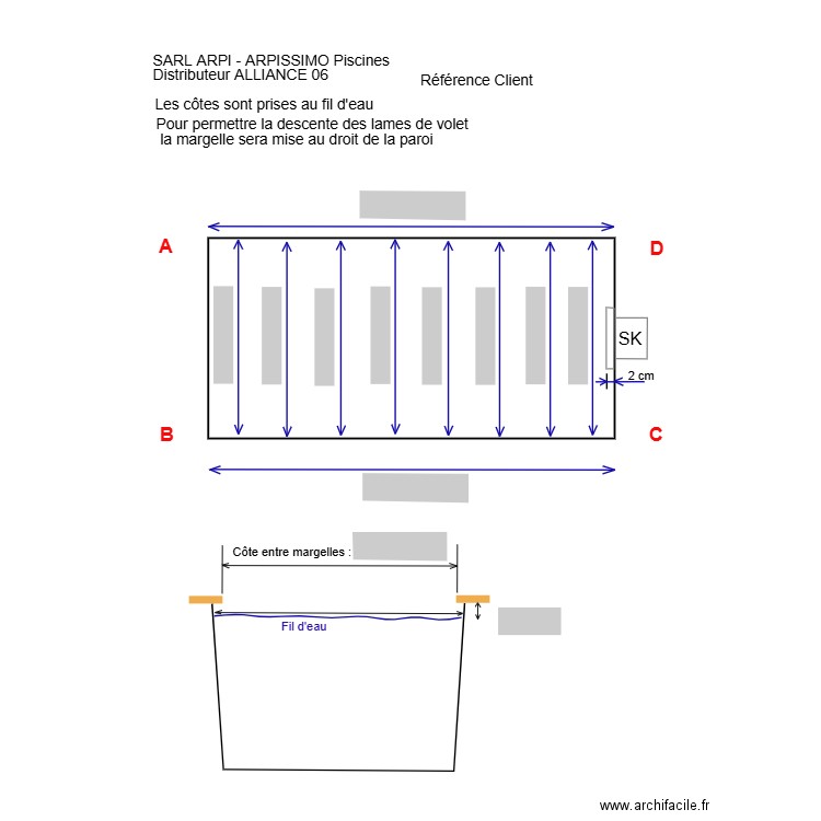 volet piscine. Plan de 0 pièce et 0 m2
