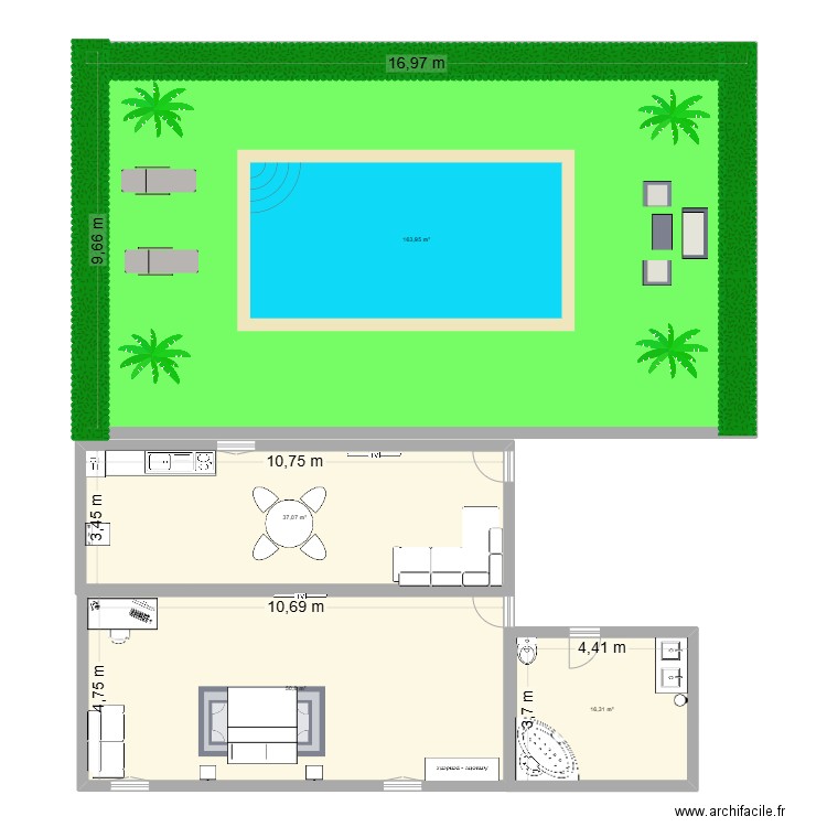 COCOBOLA. Plan de 4 pièces et 268 m2