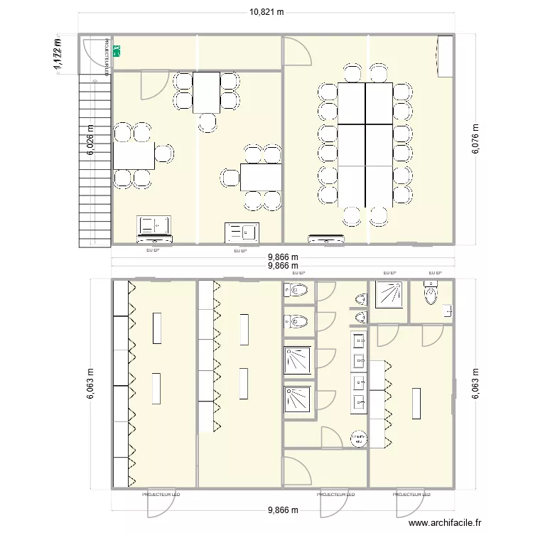 DELUERMOZ - ANNECY. Plan de 16  et 114 m²