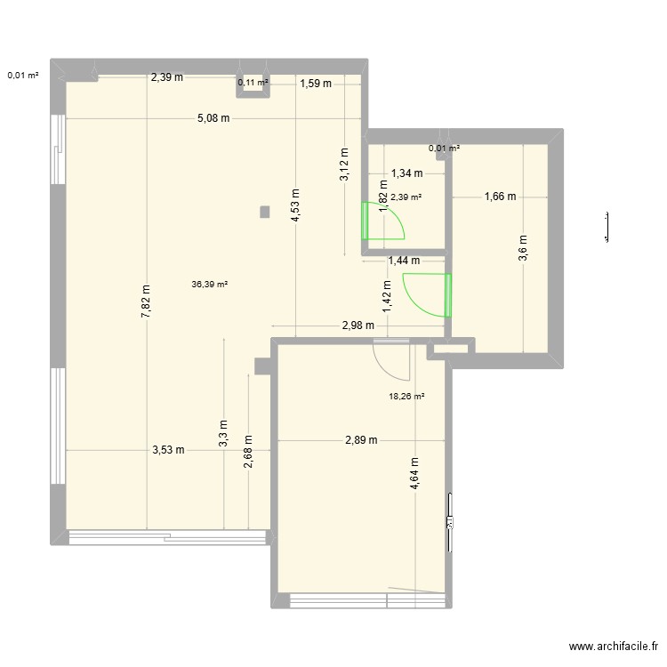 Charles - Construction / Aménagement V2. Plan de 6 pièces et 57 m2