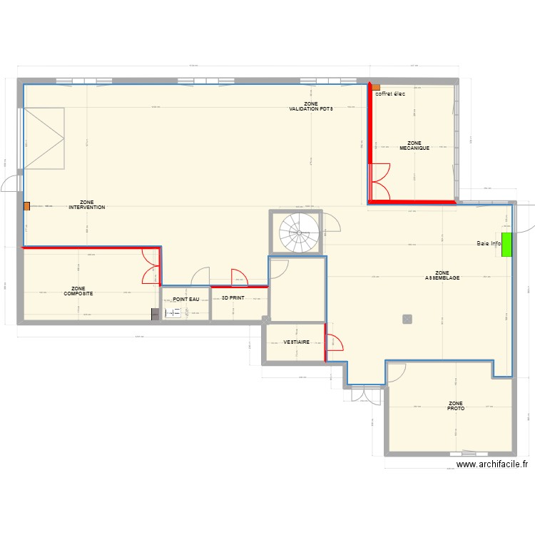 NV BAT KOALA ATELIER - CLOISONS. Plan de 11 pièces et 314 m2