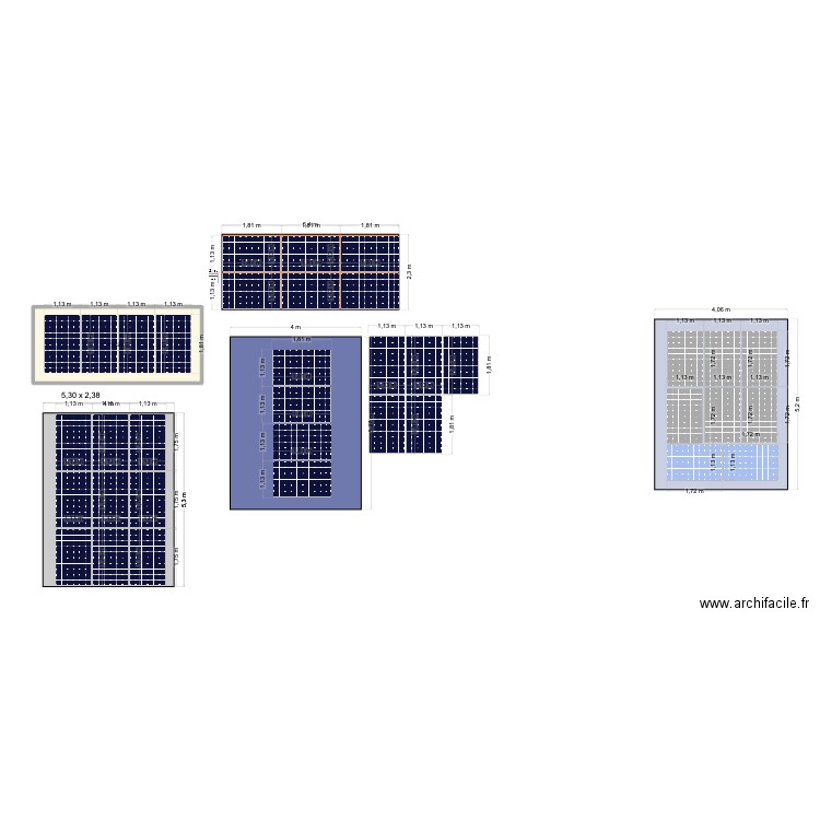 Boutique voltaique 2. Plan de 1 pièce et 12 m2