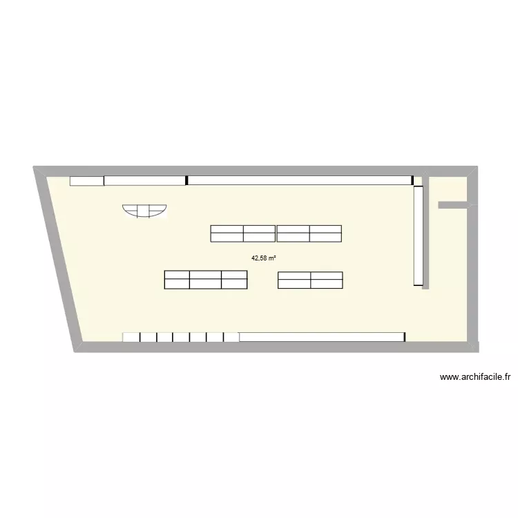 BLUE LIBULULE. Plan de 1 Pièce et 43 m² BLUE LIBULULE. Plan de 1 Pièce et 43 m²
