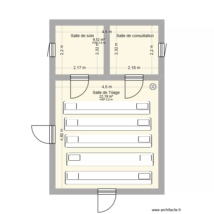 Triage KASIZI vrais. Plan de 2  et 32 m²