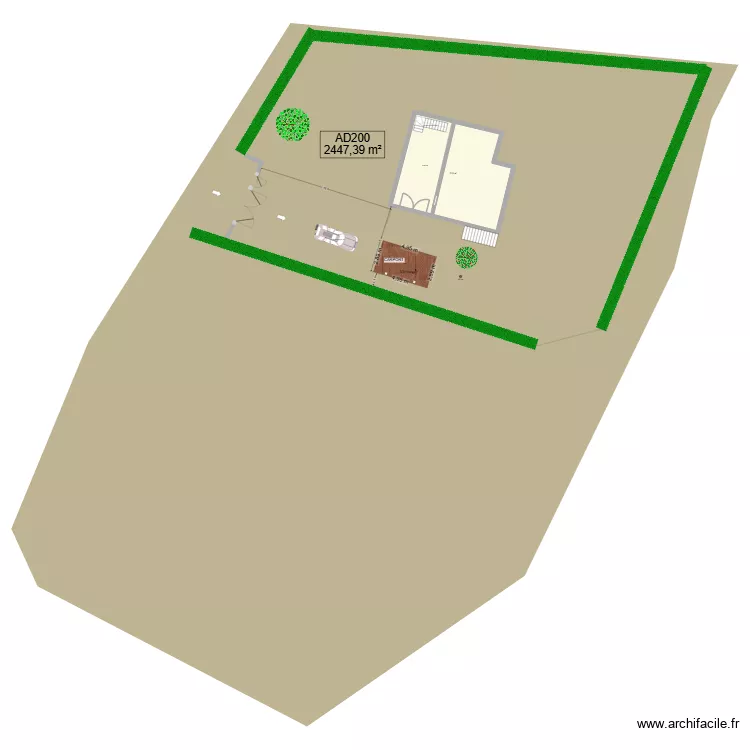 carport conol. Plan de 1 Pièce et 72 m²