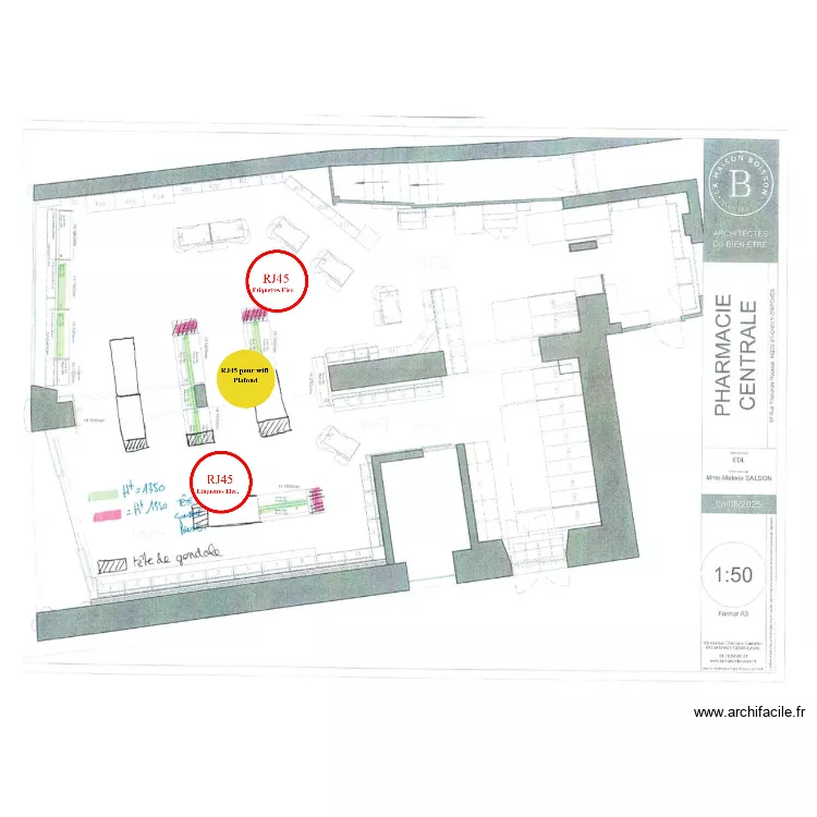 Phie Centrale St Chely. Plan de 