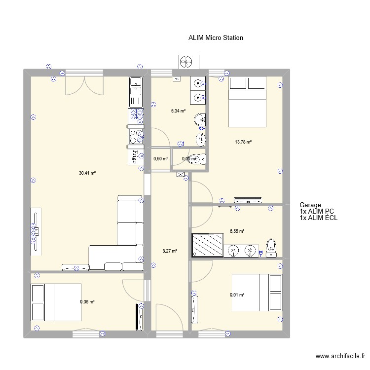 Castel T4 RDC - PC/FM2. Plan de 0 pièce et 0 m2