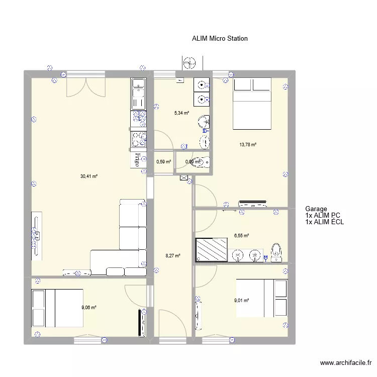 Castel T4 RDC - PC/FM2. Plan de 