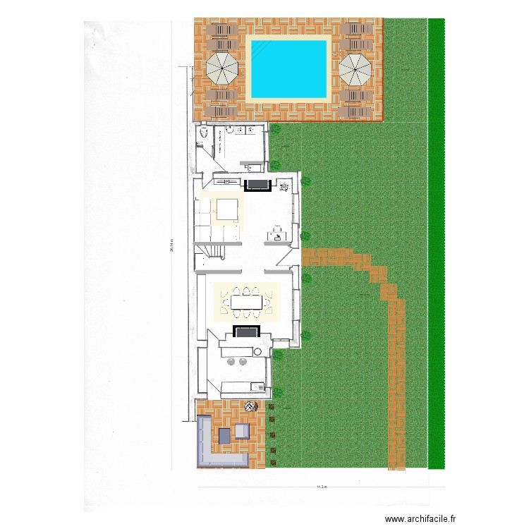 Saint Aubin RDC. Plan de 0 pièce et 0 m2