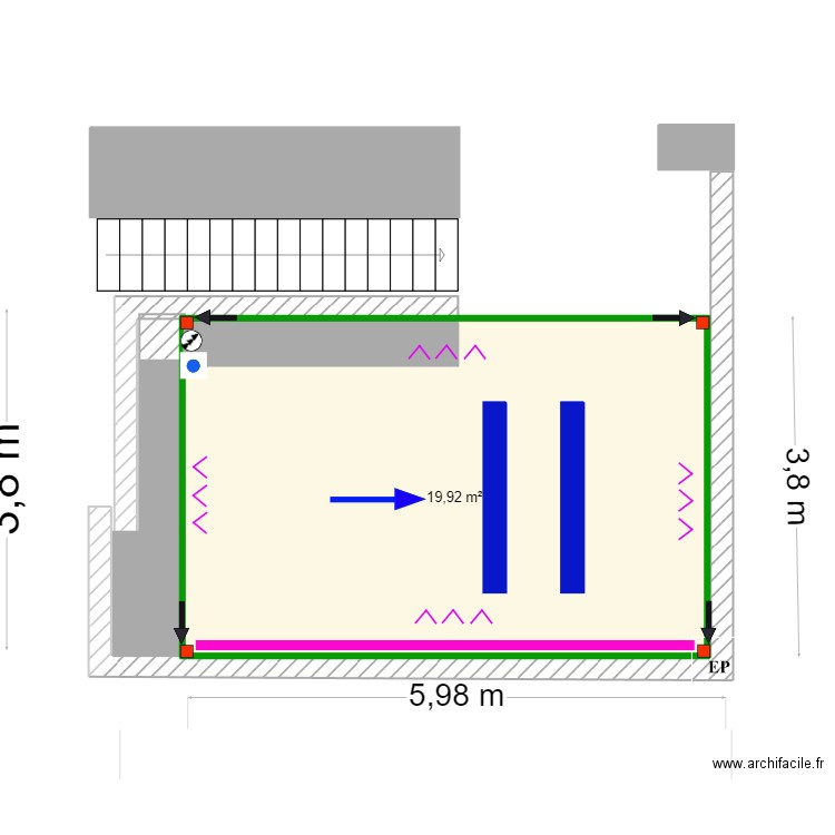 Pedro Gomes- Alvor. Plan de 1 pièce et 20 m2