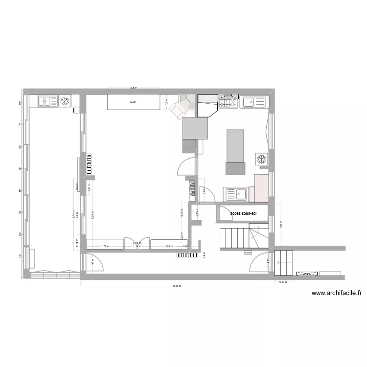 Temple Floor Plan 5. Plan de 1  et 2 m²