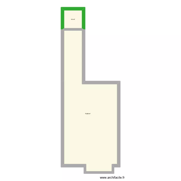 Maison Claude Thion. Plan de 2 Pièces et 77 m² Maison Claude Thion. Plan de 2 Pièces et 77 m²