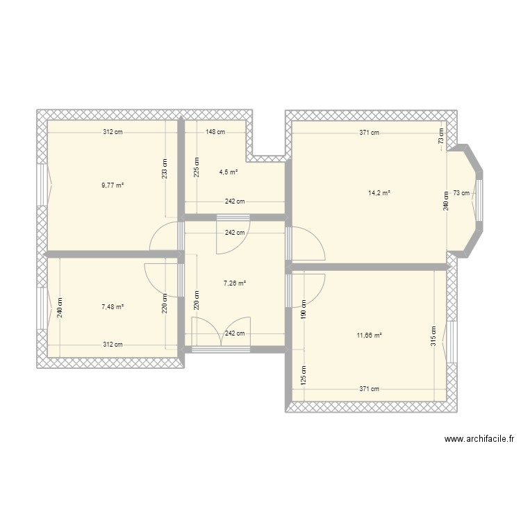 Etat des lieux 126 Breteuil. Plan de 6 pièces et 55 m2