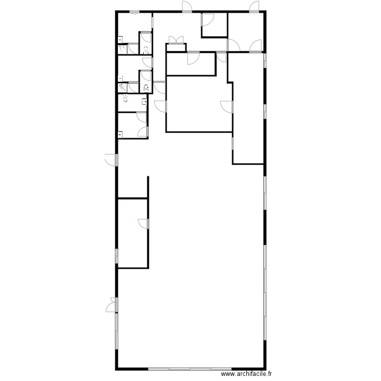 Mairie de Marzy. Plan de 17 pièces et 361 m2