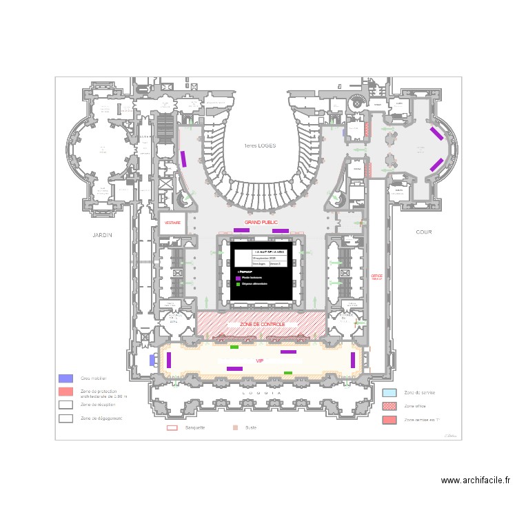 NUIT DE LA VOIX - OPERA. Plan de 8 pièces et 2165 m2