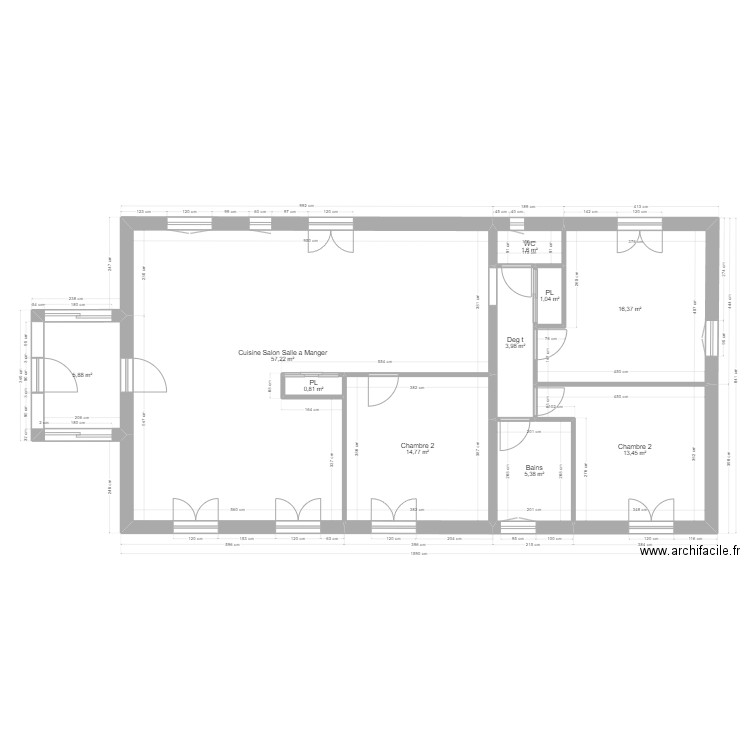 plan coupe . Plan de 10 pièces et 120 m2