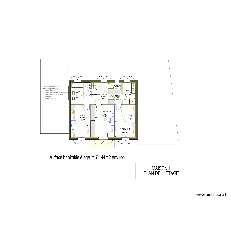 etage bastide aix. Plan de 