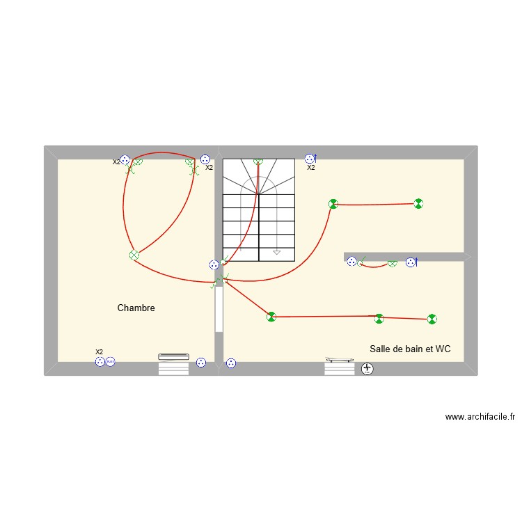 ELEC 2EME. Plan de 2 pièces et 31 m2