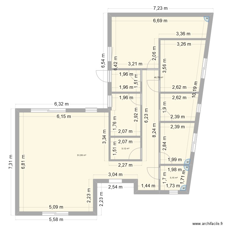 dernier plan maison. Plan de 4 pièces et 105 m2