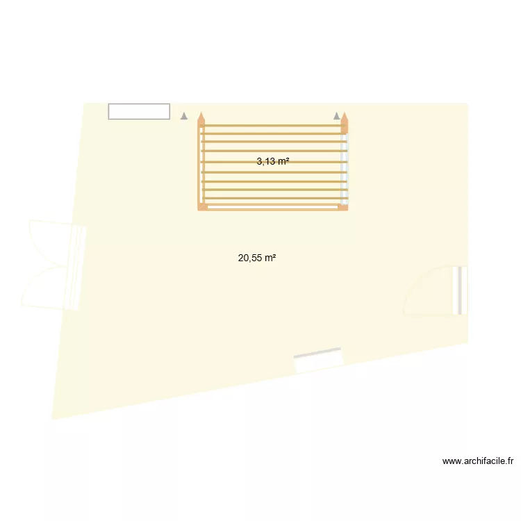 Roue La Mothe02. Plan de 2 pièces et 24 m²