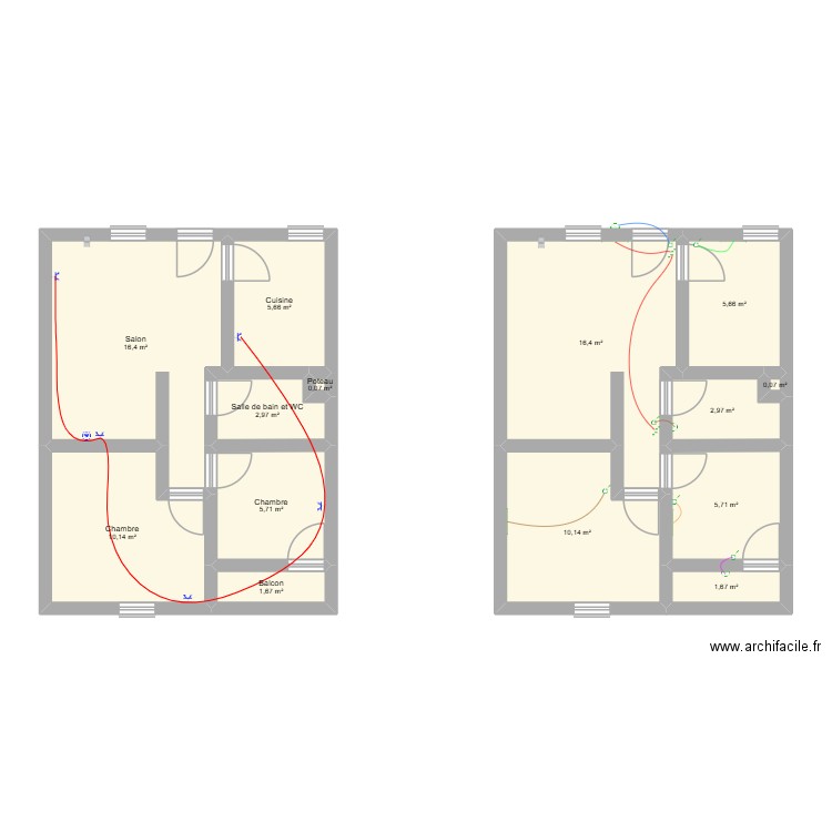 FREDIS MAISON KOUMASSI. Plan de 14 pièces et 85 m2