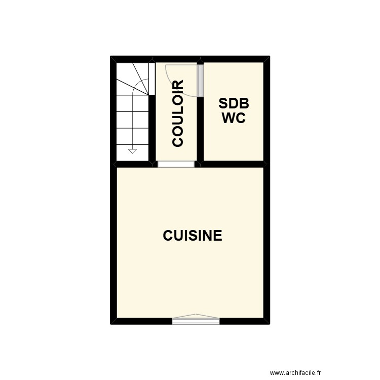 PLAN 01 ZIG ZAG AM. Plan de 4 pièces et 10 m2