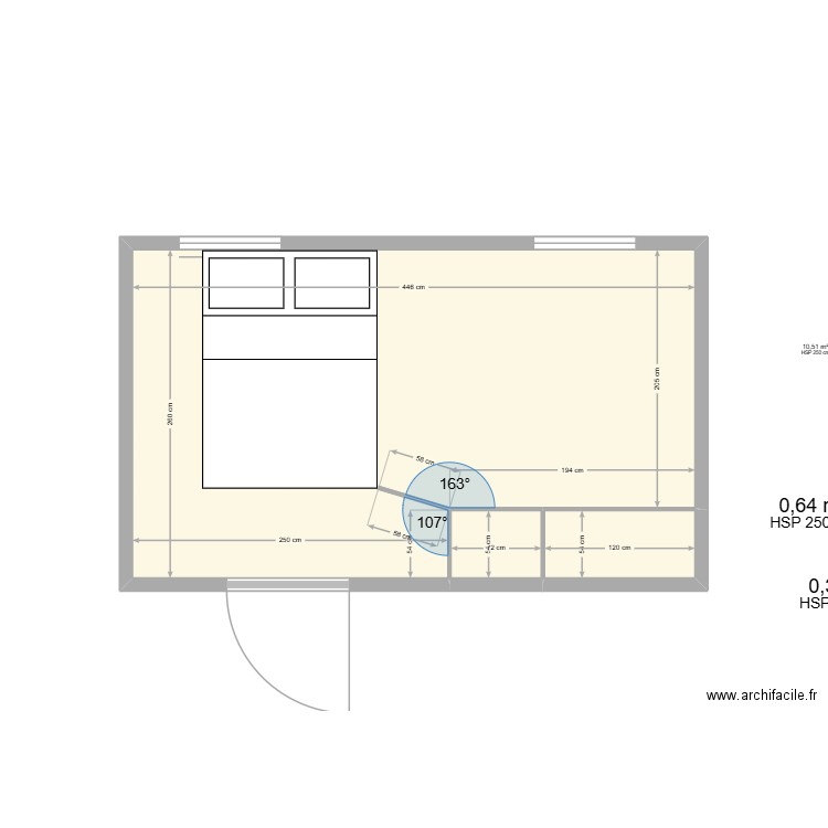le touquet 2. Plan de 3 pièces et 12 m2
