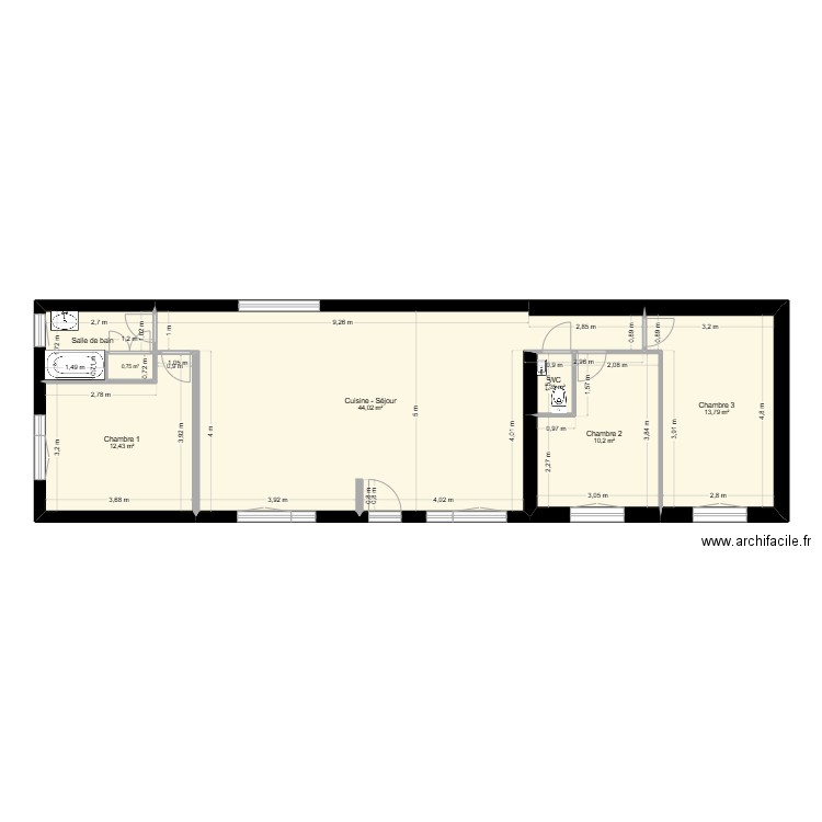 Plan projet Canard v2. Plan de 0 pièce et 0 m2