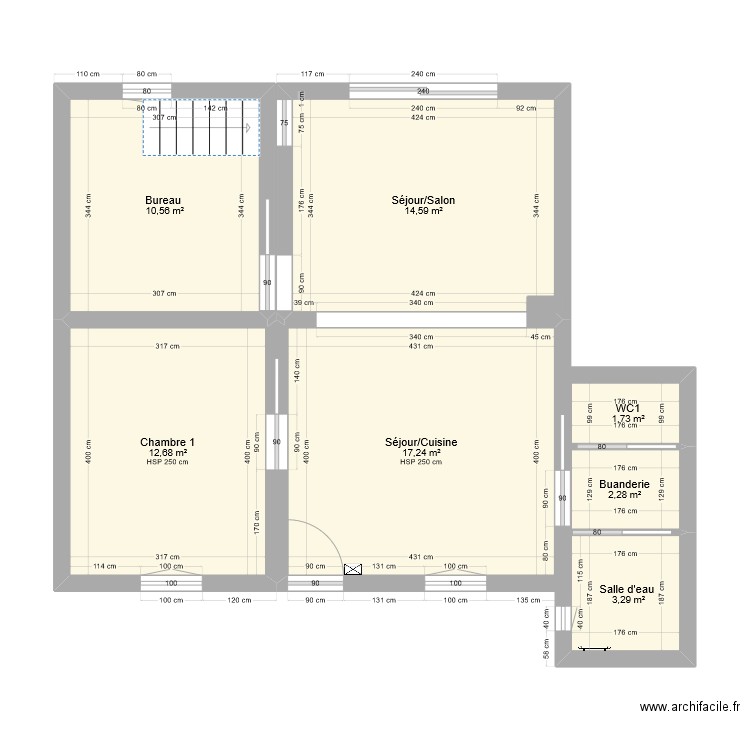 Petite Maison plans Mêtrés . Plan de 14 pièces et 121 m2