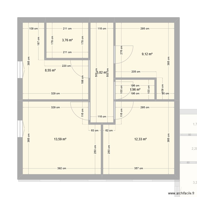 Petite Maison plans Mêtrés . Plan de 0 pièce et 0 m2