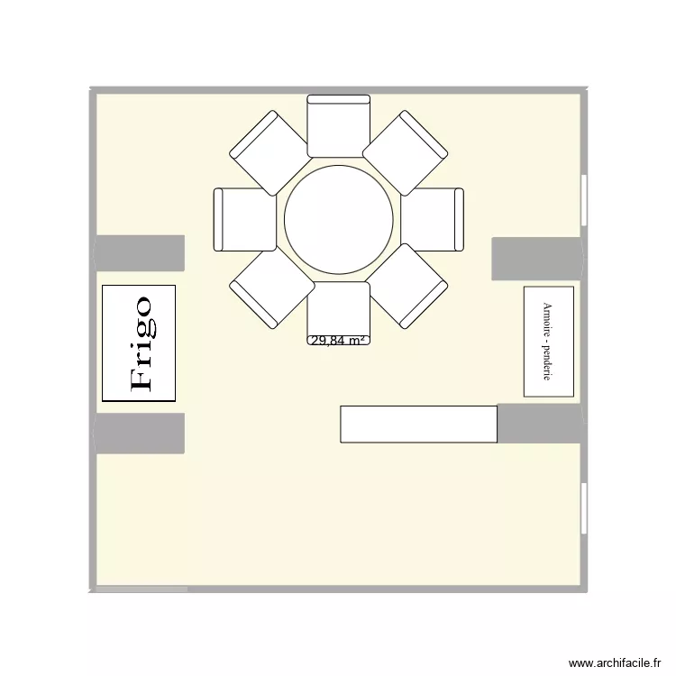 Cave. Plan de 1  et 30 m²