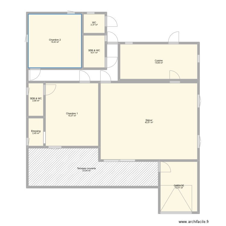 Maison_Terre jaune. Plan de 10 pièces et 141 m2