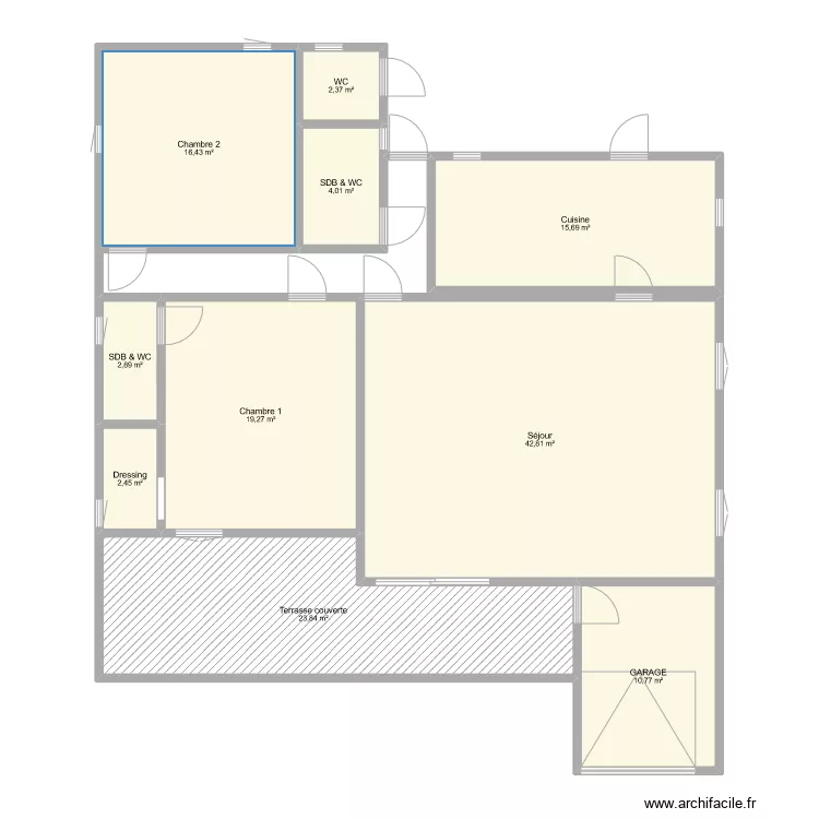 Maison_Terre jaune. Plan de 