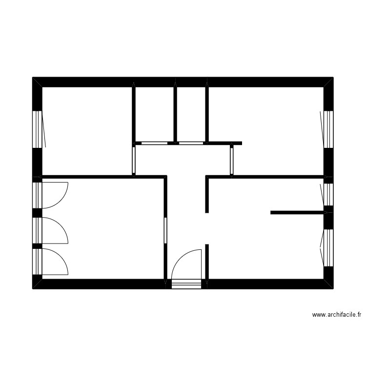 FLAMBEAU. Plan de 6 pièces et 38 m2