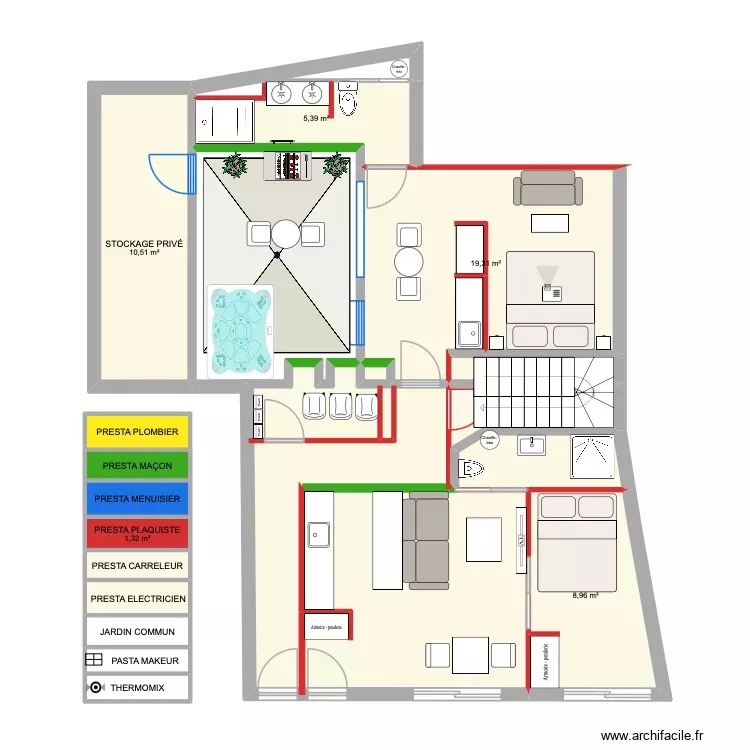 RDC IMMEUBLE PLOUBALAY 5. Plan de 17 Pièces et 94 m² RDC IMMEUBLE PLOUBALAY 5. Plan de 17 Pièces et 94 m²