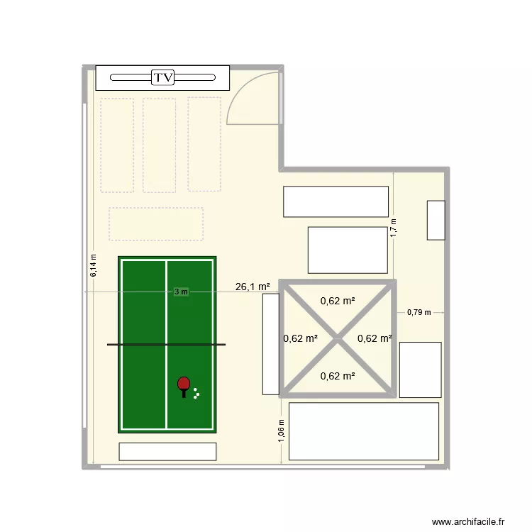 v1-8eme. Plan de 5  et 32 m²