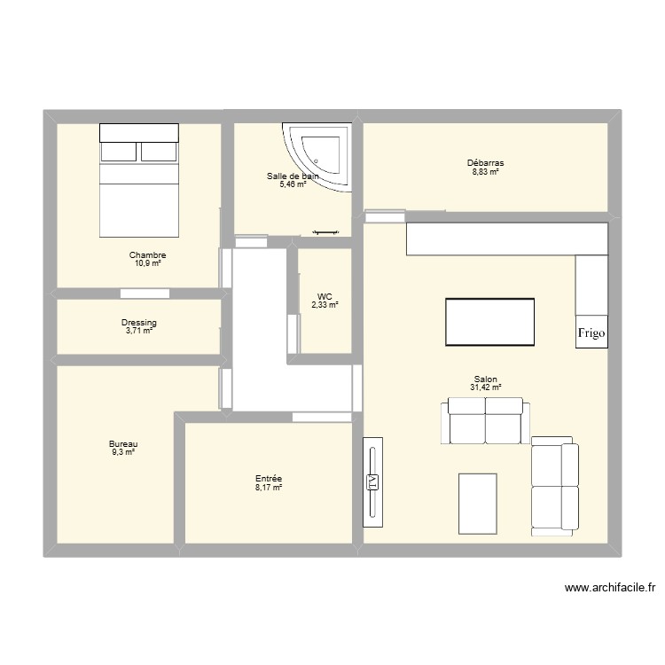 Maison 92,4. Plan de 0 pièce et 0 m2