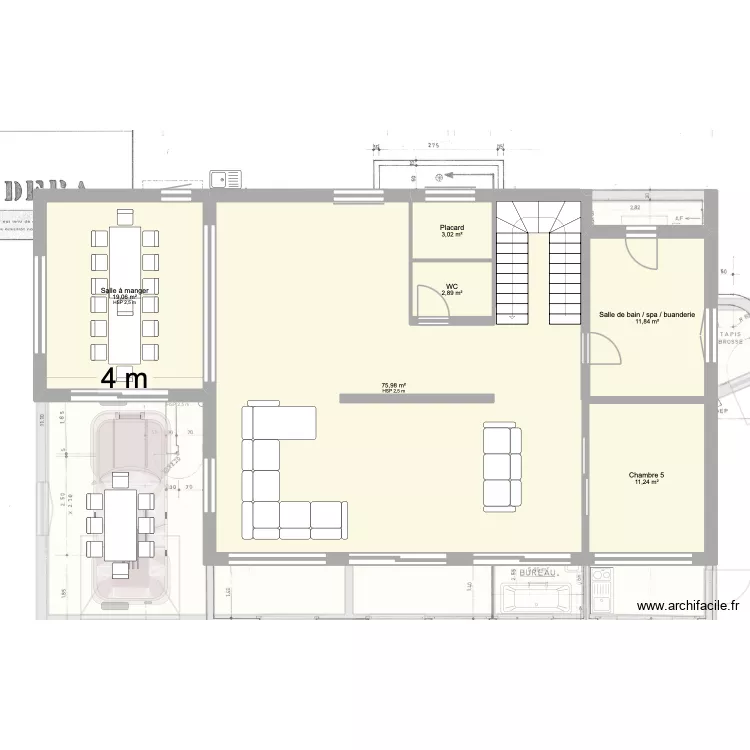 ELEC Gaillands tous les &eacute;tages bis. Plan de 29 Pièces et 419 m²