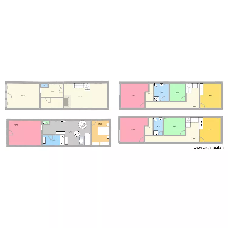 MAISON BAILLARGUES 2. Plan de 21 pièces et 274 m²