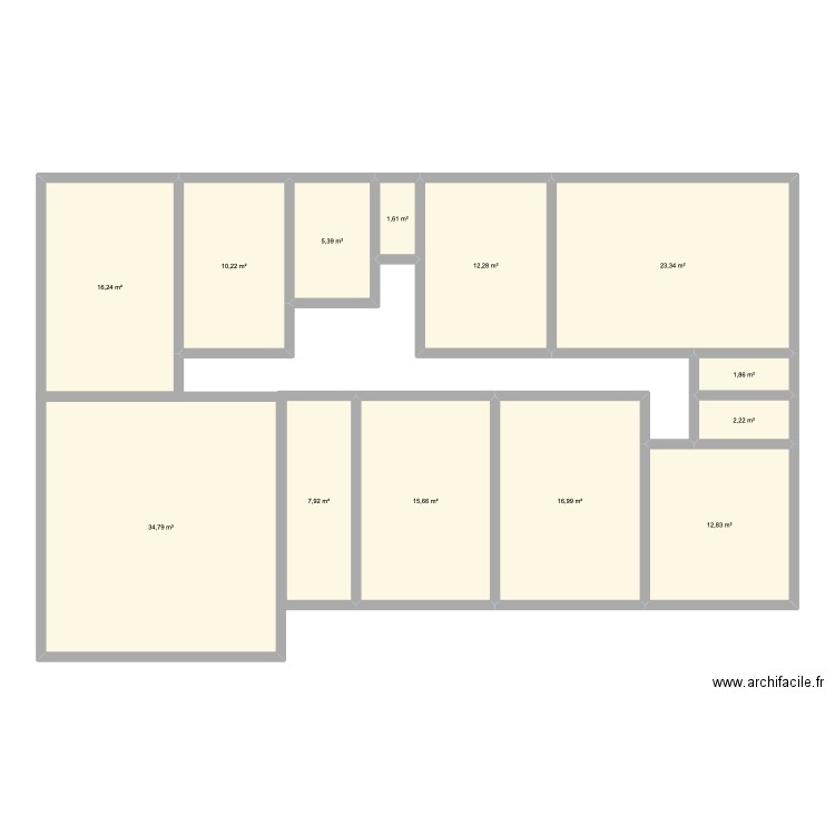 Maison a. Plan de 13 pièces et 161 m2