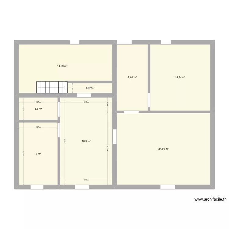genneton. Plan de 8  et 93 m²