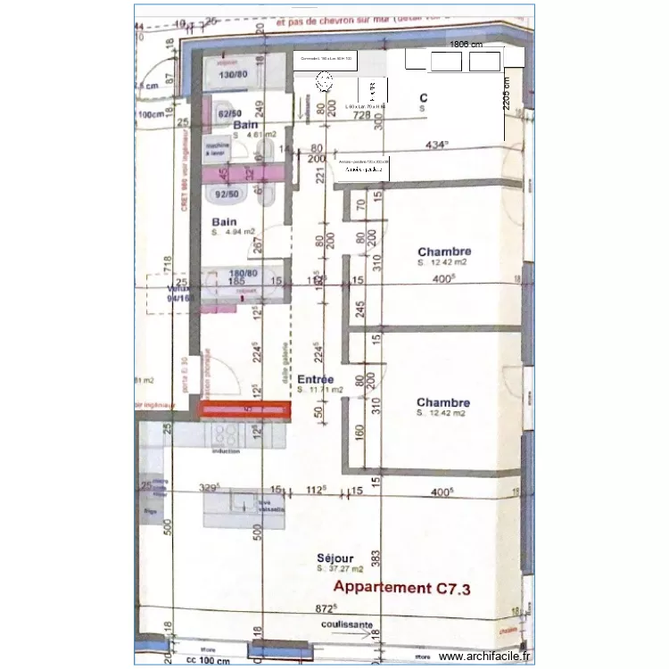 Mezzanine - chambres aménagement FINAL bis. Plan de Mezzanine - chambres aménagement FINAL bis. Plan de